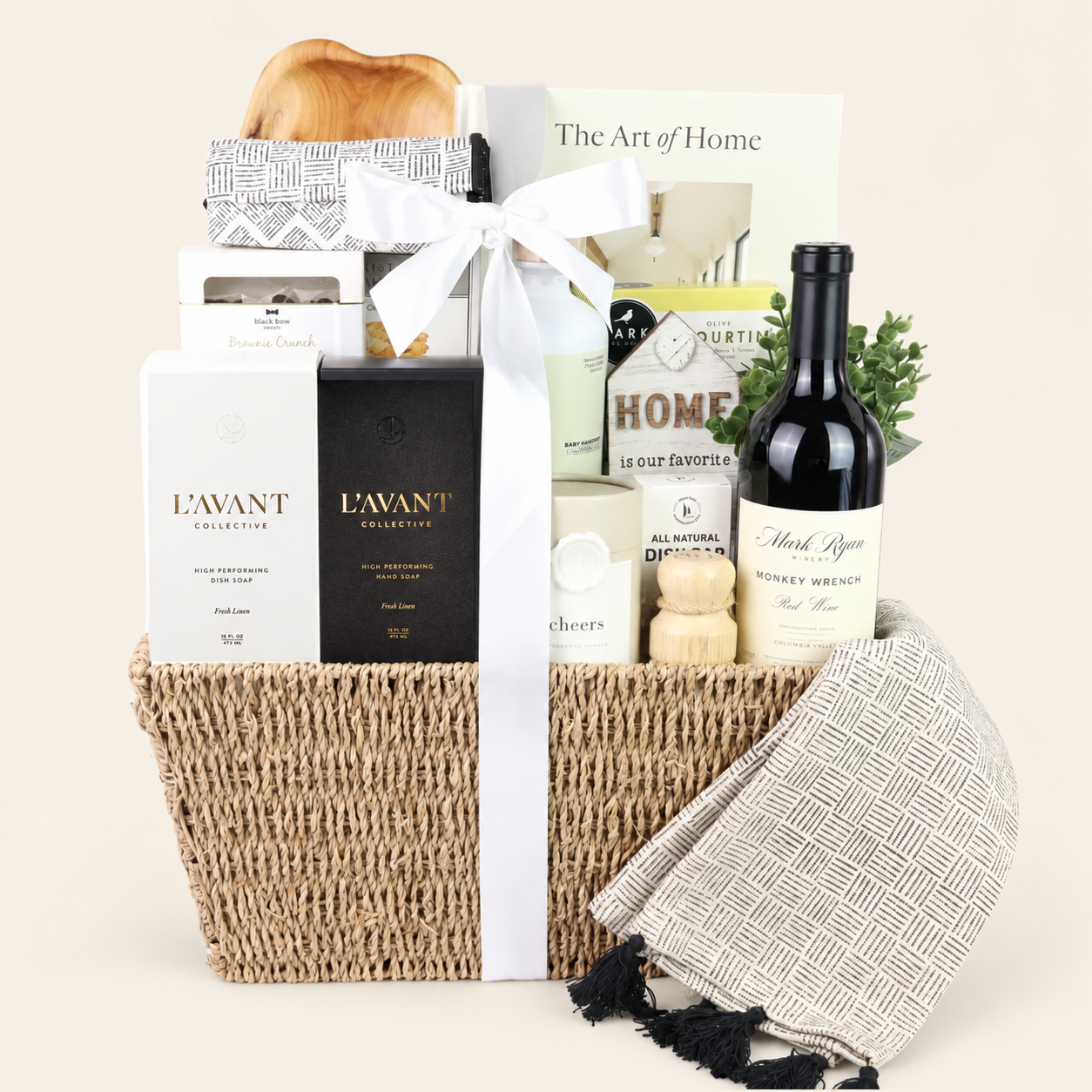 Curated home gift basket